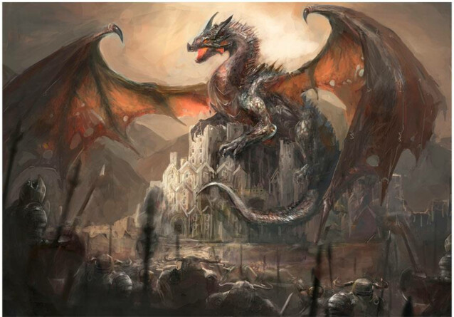 Kuvatapetti Artgeist Dragon castle eri kokoja