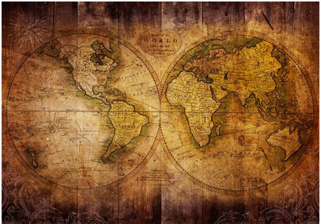 Kuvatapetti Artgeist World on old map eri kokoja