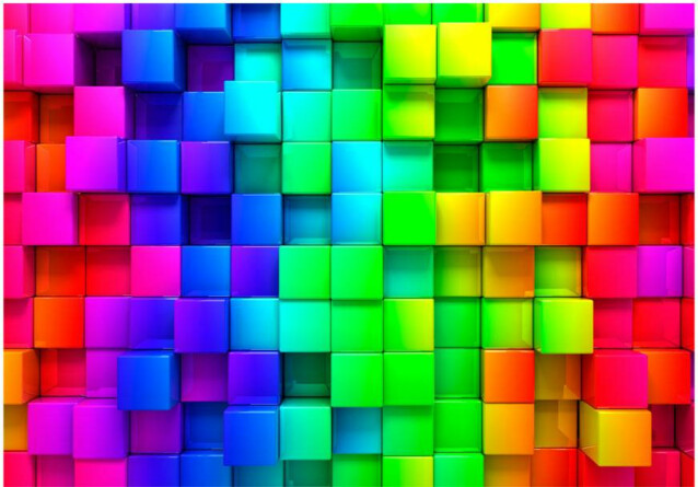 Kuvatapetti Artgeist Colourful Cubes eri kokoja
