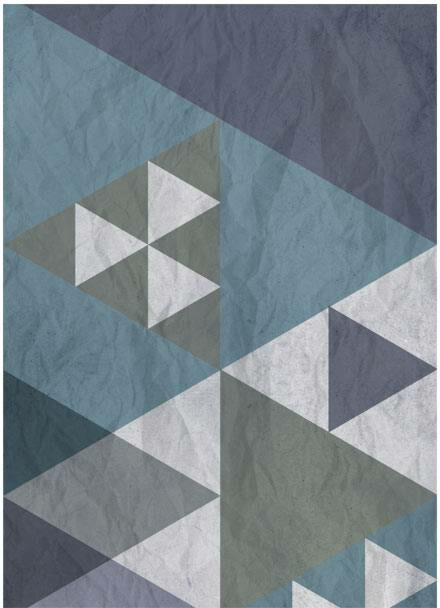 Tapetti Artgeist Blue patchwork 50x1000cm