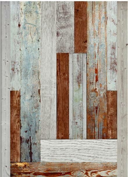 Tapetti Artgeist Labyrinth of wooden planks 50x1000cm