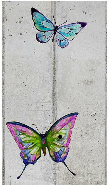 Tapetti Artgeist Butterflies and Concrete 50x1000cm