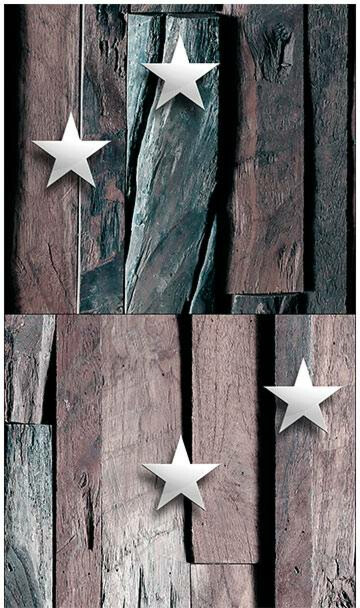 Tapetti Artgeist Stars on Wood 50x1000cm