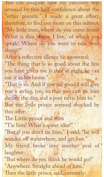 Tapetti Artgeist The Little Prince - Message Of Love 50x1000cm