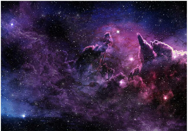 Sisustustarra Artgeist Purple Nebula eri kokoja