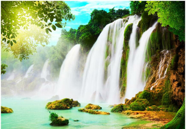 Sisustustarra Artgeist The beauty of nature: Waterfall eri kokoja