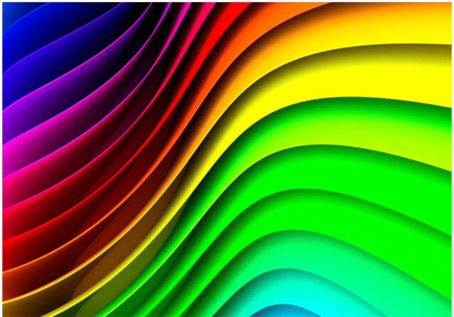 Sisustustarra Artgeist Rainbow Waves eri kokoja