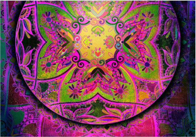 Sisustustarra Artgeist Mandala: Pink Expression eri kokoja