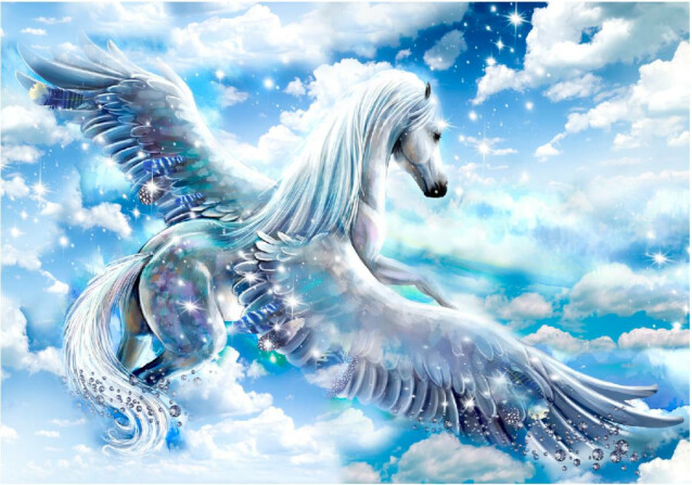 Sisustustarra Artgeist Blue Pegasus eri kokoja