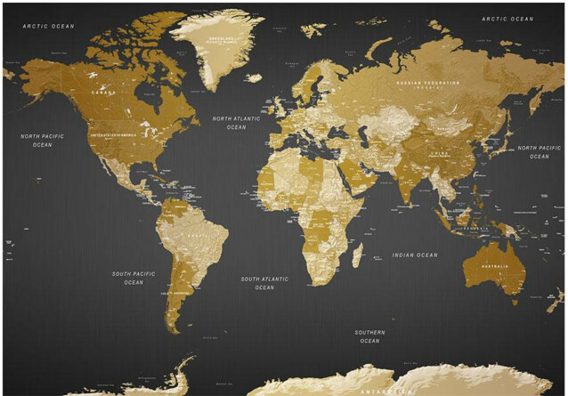 Sisustustarra Artgeist World Map: Modern Geography eri kokoja