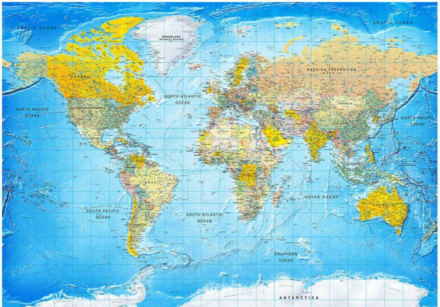 Sisustustarra Artgeist World Classic Map  eri kokoja