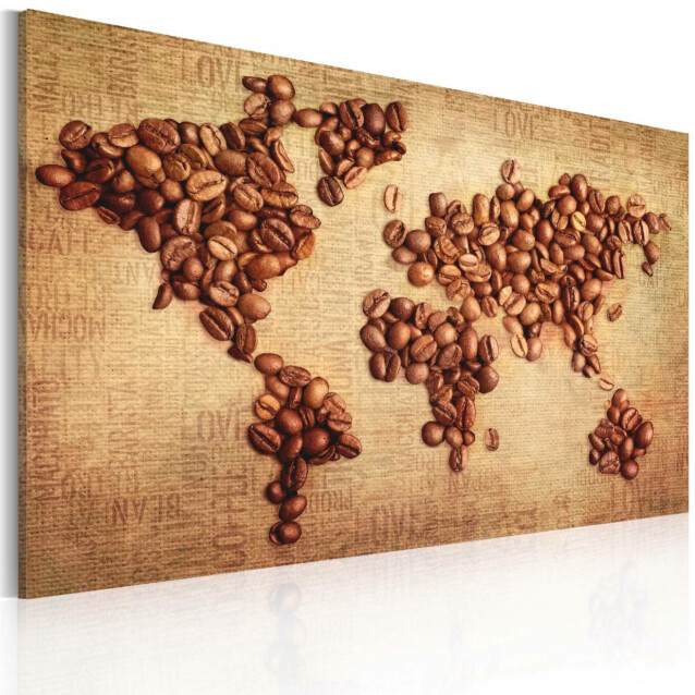 Taulu Artgeist Kahvia ympäri maailmaa, eri kokoja