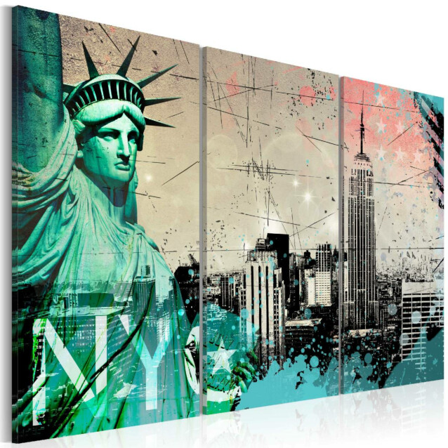 Taulu Artgeist NYC collage, eri kokoja