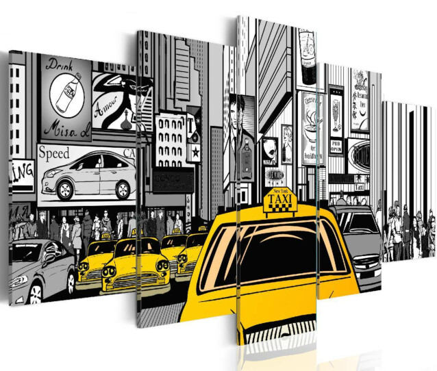 Taulu Artgeist Cartoon taxi, eri kokoja