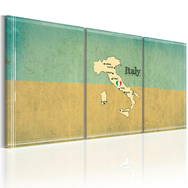Taulu Artgeist Map: Italy, 3-osainen, eri kokoja