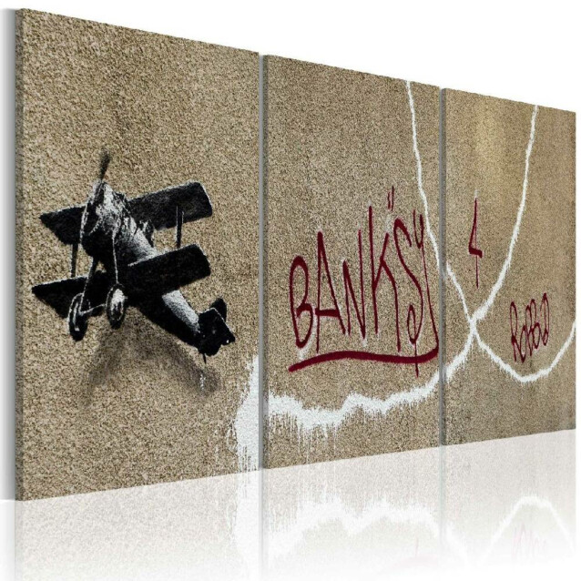Taulu Artgeist Lentokone - Banksy, eri kokoja