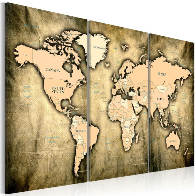Taulu Artgeist World Map: The Sands of Time , eri kokoja