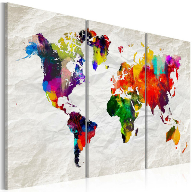 Taulu Artgeist World Map: Rainbow Madness II, eri kokoja