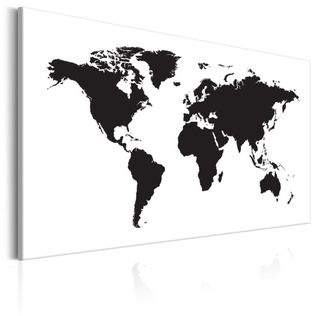Taulu Artgeist World Map: Black & White Elegance, eri kokoja