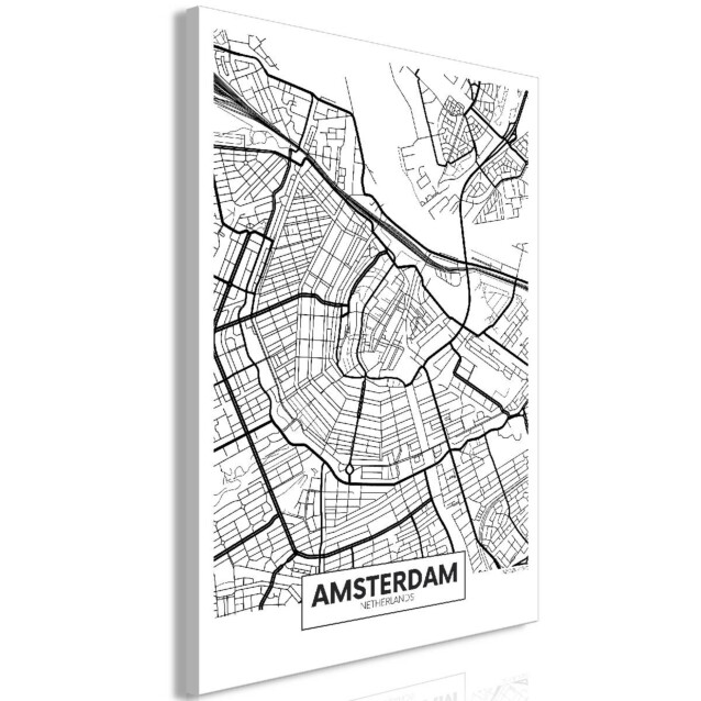 Taulu Artgeist Map of Amsterdam, 1-osainen, pystysuuntainen, eri kokoja