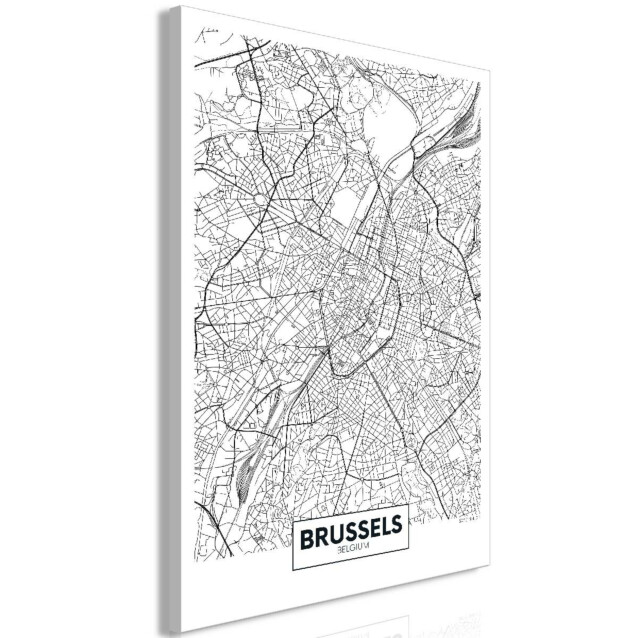 Taulu Artgeist Map of Brussels, 1-osainen, pystysuuntainen, eri kokoja