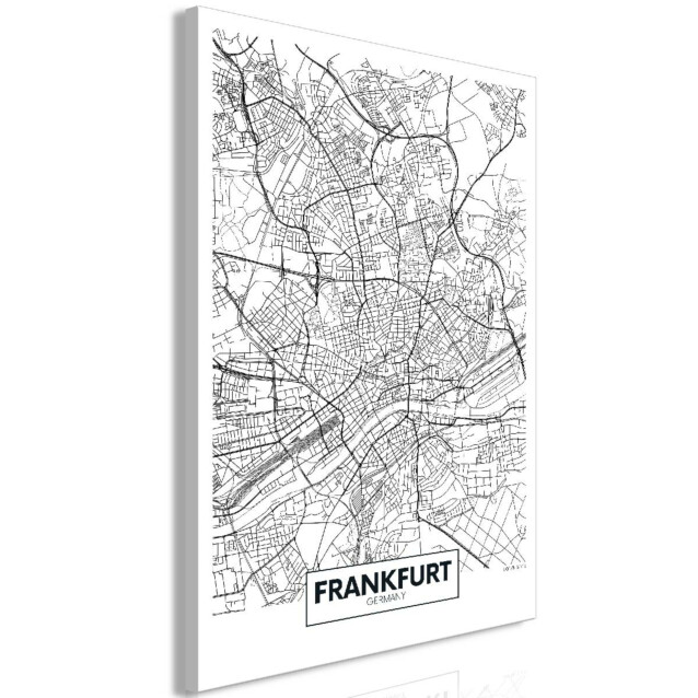 Taulu Artgeist Map of Frankfurt, 1-osainen, pystysuuntainen, eri kokoja