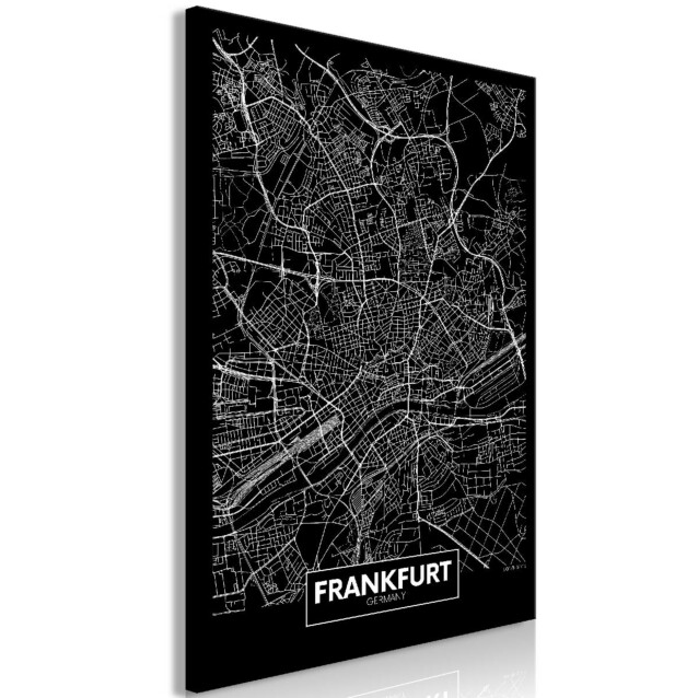 Taulu Artgeist Dark Map of Frankfurt, 1-osainen, pystysuuntainen, eri kokoja