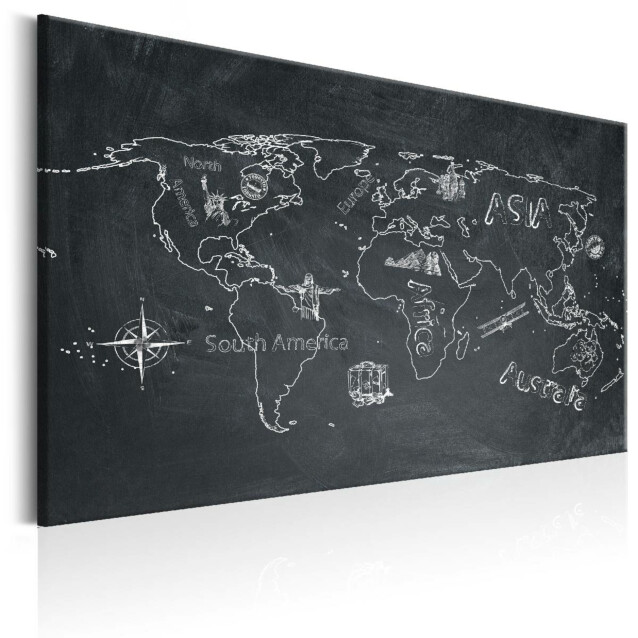Taulu Artgeist World Map: Travel broadens the Mind, eri kokoja