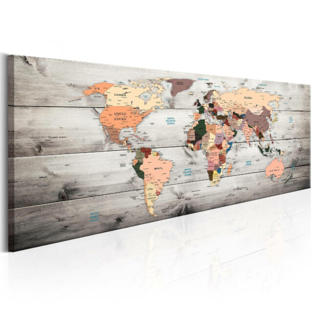 Taulu Artgeist World Maps: Wooden Travels, eri kokoja