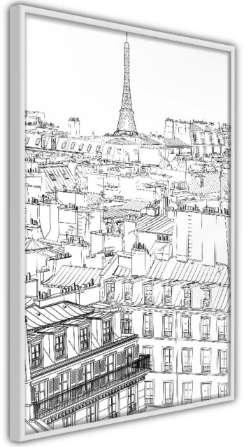 Juliste Artgeist Sketch of Paris, kehyskartongilla, kehyksillä, eri kokoja