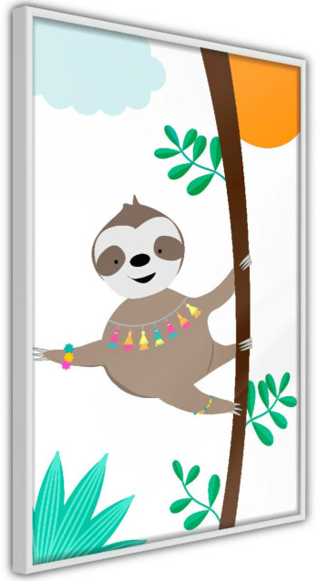 Juliste Artgeist Happy Sloth, kehyskartongilla, kehyksillä, eri kokoja