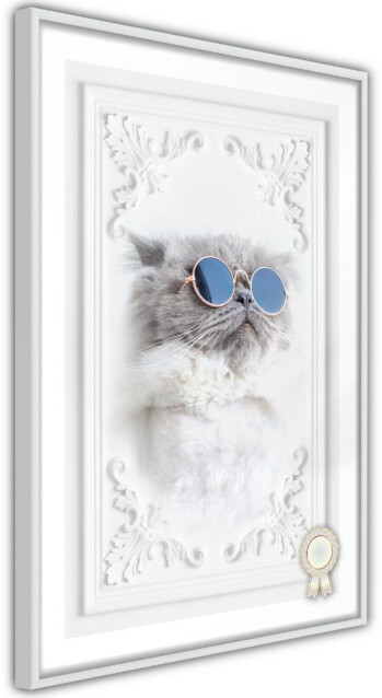 Juliste Artgeist Cat with Glasses, kehyskartongilla, kehyksillä, eri kokoja