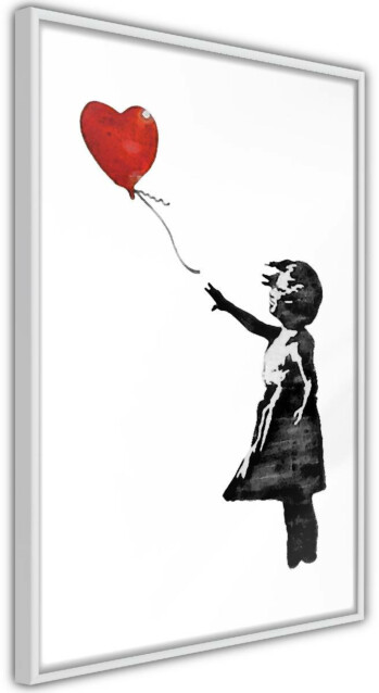 Juliste Artgeist Banksy: Girl with Balloon kehyksillä eri kokoja