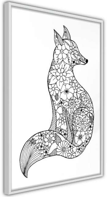 Juliste Artgeist Flower Fox, kehyskartongilla, kehyksillä, eri kokoja