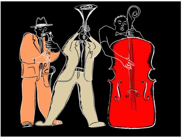 Kuvatapetti Artgeist Musical instruments: jazz eri kokoja