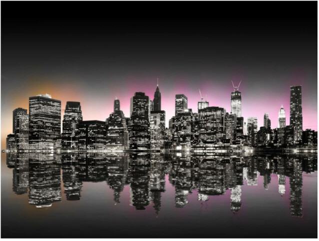 Kuvatapetti Artgeist Colorful glow over NYC eri kokoja