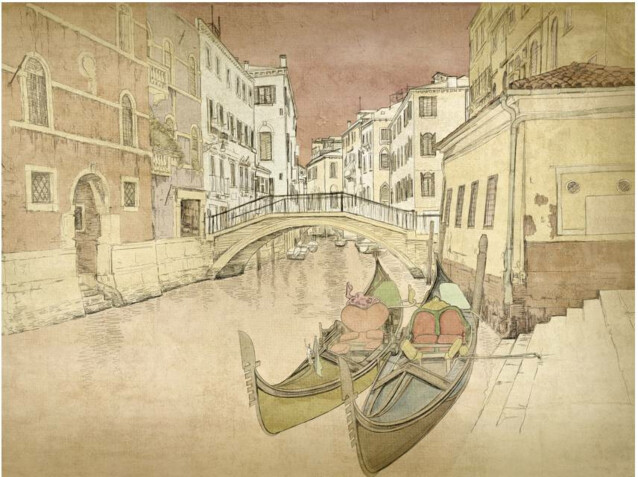 Kuvatapetti Artgeist Gondolas in Venice eri kokoja