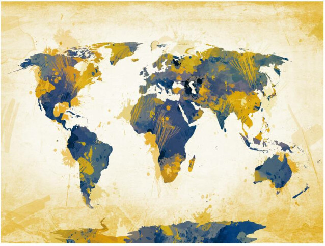 Kuvatapetti Artgeist Map of the World - Sun and sky eri kokoja
