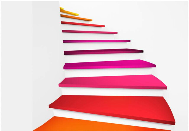Kuvatapetti Artgeist Colorful stairs eri kokoja