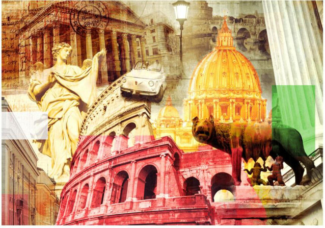 Kuvatapetti Artgeist Rome - collage eri kokoja