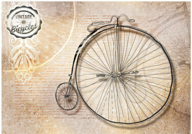 Kuvatapetti Artgeist Vintage bicycles - sepia eri kokoja