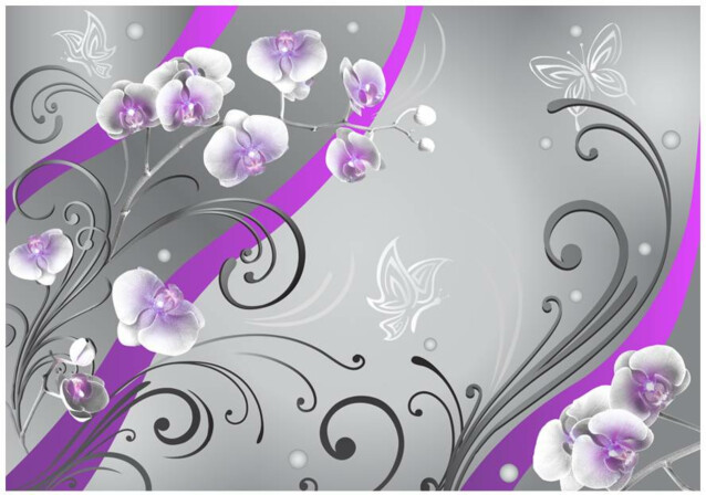 Kuvatapetti Artgeist Purple orchids - variation eri kokoja