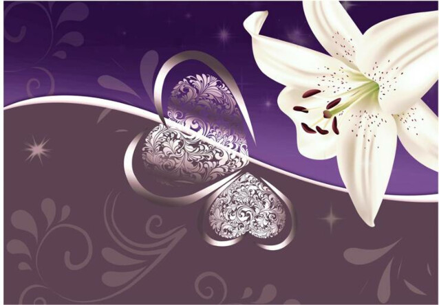 Kuvatapetti Artgeist Lily in shades of violet eri kokoja