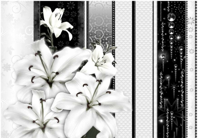 Kuvatapetti Artgeist Crying lilies in white eri kokoja