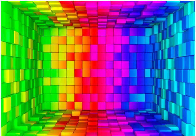 Kuvatapetti Artgeist Rainbow Cube eri kokoja