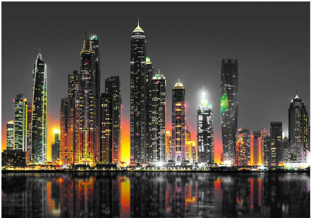 Kuvatapetti Artgeist Desert City Dubai eri kokoja
