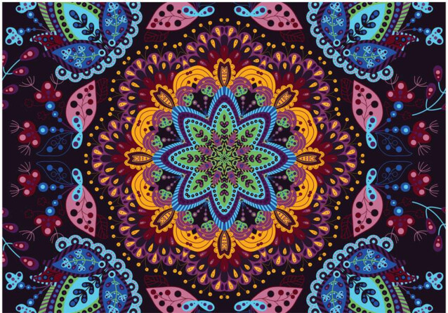 Kuvatapetti Artgeist Colorful kaleidoscope eri kokoja
