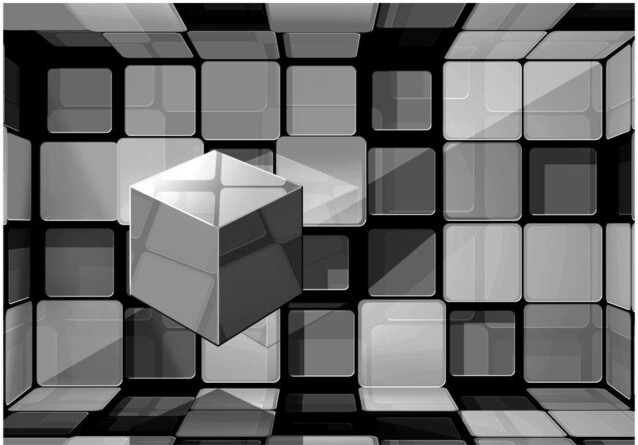 Kuvatapetti Artgeist Rubik's cube in gray eri kokoja