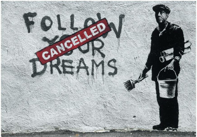 Kuvatapetti Artgeist Dreams Cancelled by Banksy eri kokoja