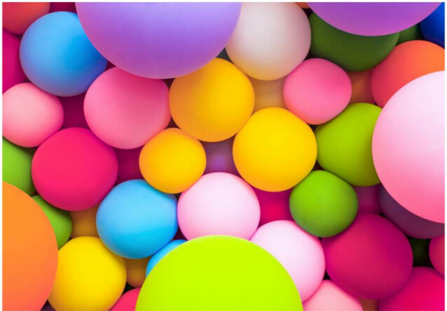 Kuvatapetti Artgeist Colourful Balls eri kokoja